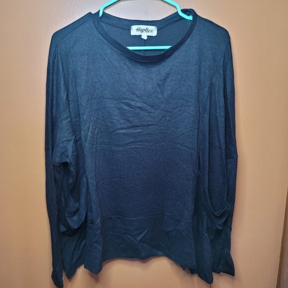 Sublime Black Hacci Dolman Pocketed Sweater Top Medium NWT - Picture 3 of 5